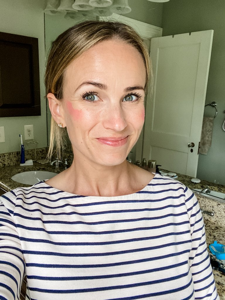 Beautycounter Cream Blush on cheeks