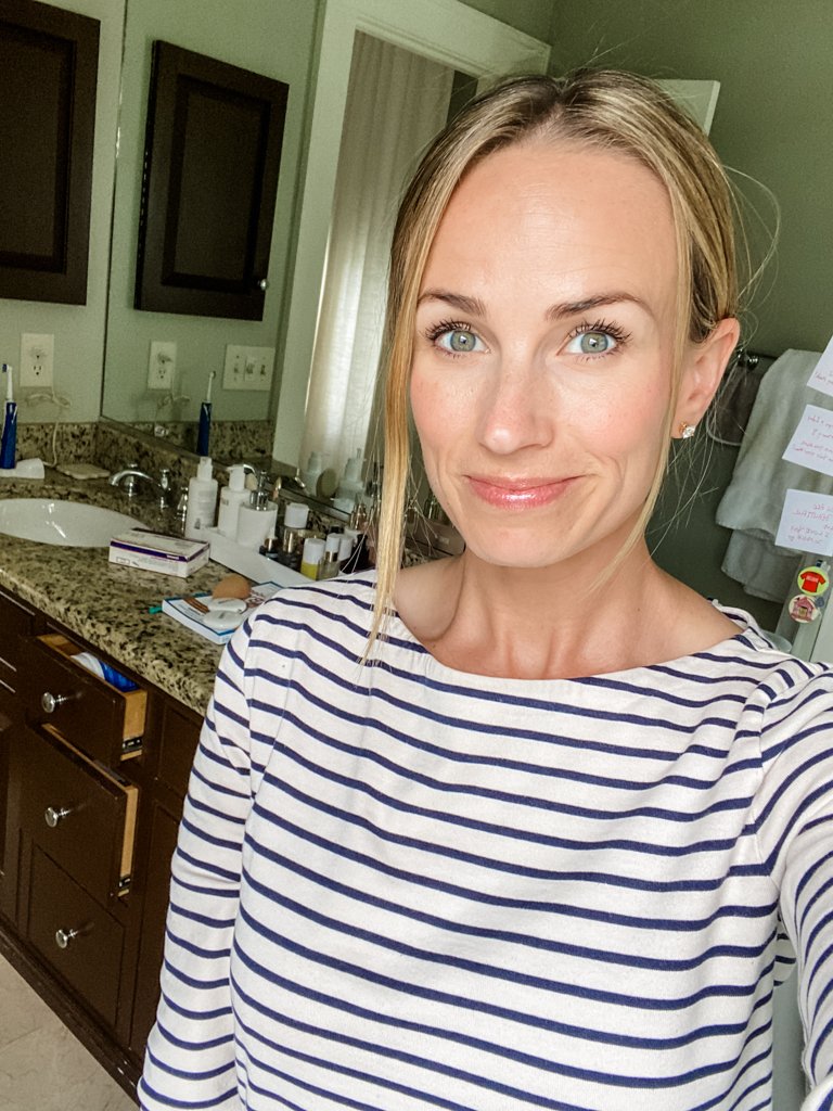 cream blush application