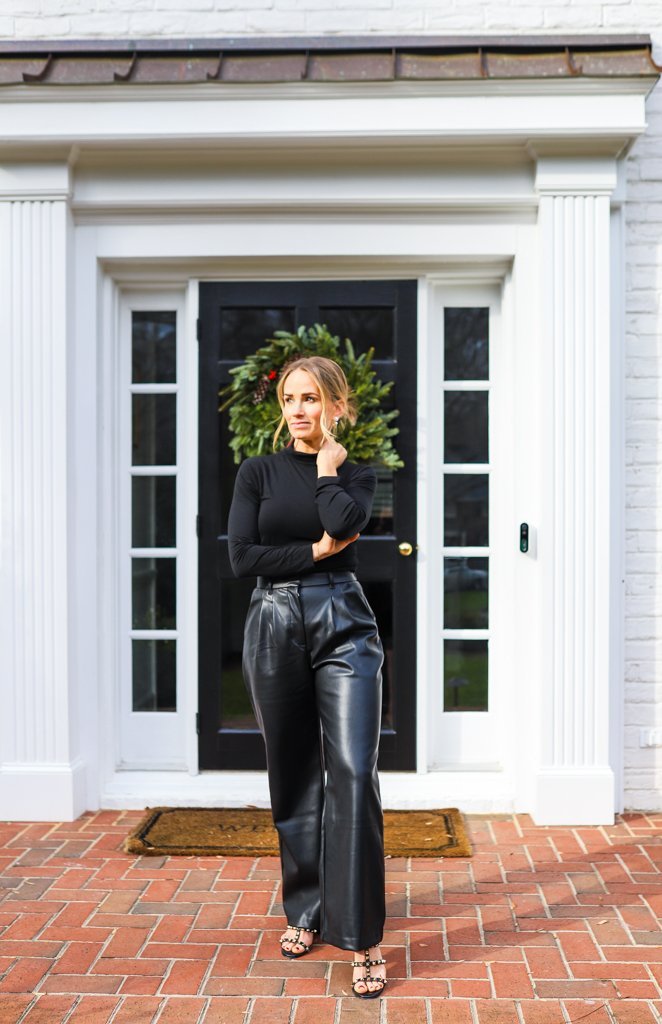 A&F Sloane Tailored Vegan Leather Pant