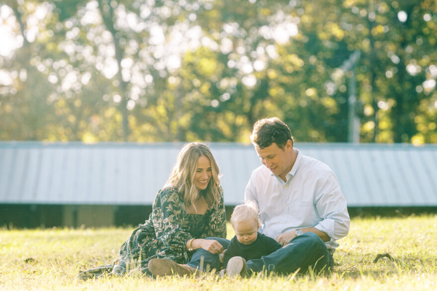 TeriLyn Adams with her family sharing Dresses for Fall Family Photos