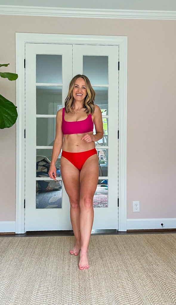 TeriLyn Adams wearing J.Crew Squareneck Bikini Top