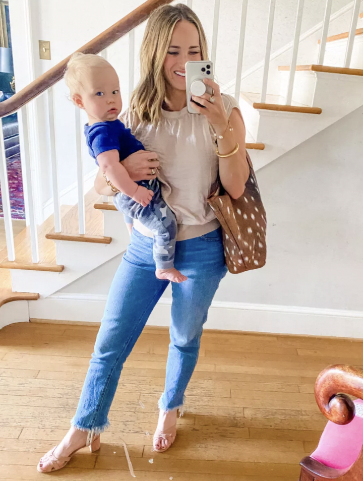 mom jeans distressed hem | Pants To Buy That Arent Skinny Jeans